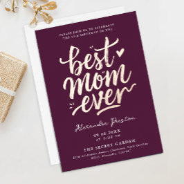Elegant enkel Burgundy Best Mamma Bday Firande