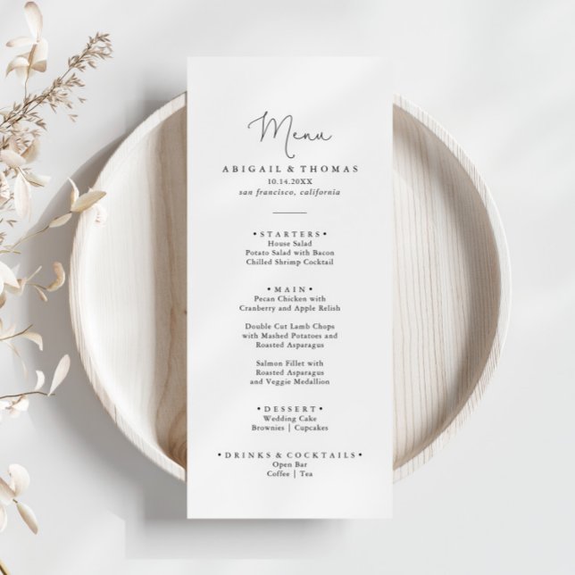 Elegant - enkel Calligraphy-midmeny Meny (Skapare uppladdad)