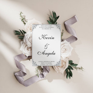 Elegant Enkel Chic Modern Weeding Inbjudningar