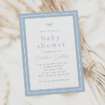 Elegant Enkel dammblå boys babyskor Inbjudningar<br><div class="desc">Inbjudan till eleganten är enkel,  dusty Blue Boys Baby Shower. Klicka på knappen Anpassa för att anpassa den här designen.</div>