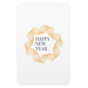 Elegant, enkel design av "Gott Nytt År" Magnet