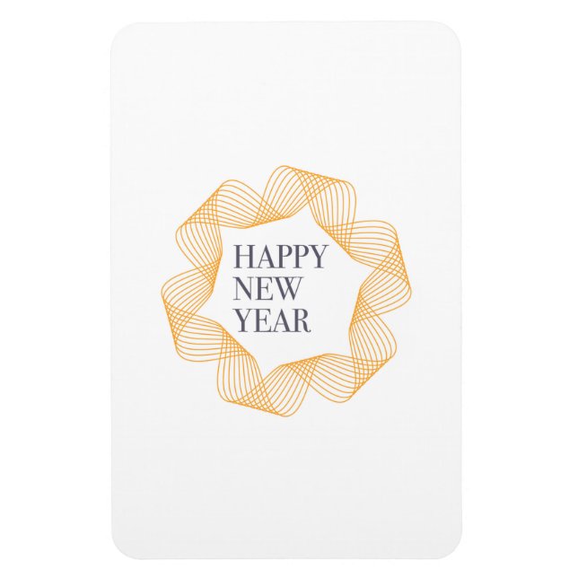 Elegant, enkel design av "Gott Nytt År" Magnet (Vertikal)