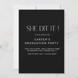elegant enkel design, minimalistisk svart och vit inbjudningar