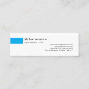 Elegant Enkel Enkel Minimalistisk Profil Mini Visitkort