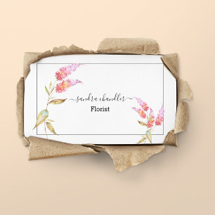 Elegant Enkel Florist Visitkort