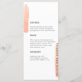 Elegant enkel Formell minimalistisk meny bröllop