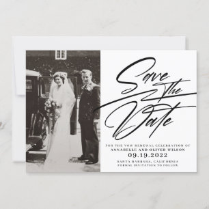 Elegant - enkel förnyelse av foto Vow Spara Datumet