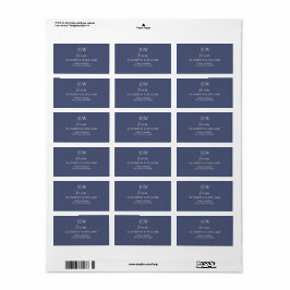 Elegant Enkel framtida dosering med Monogram Bröll Adressetikett