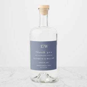 Elegant Enkel framtida dosering med Monogram Bröll Spritflaskor Etikett