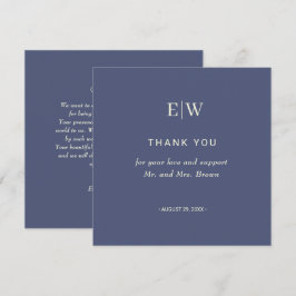 Elegant Enkel framtida dosering med Monogram Bröll Tack Kort