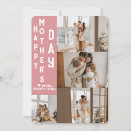 Elegant Enkel Glad Mors Dag Foto Collage Julkort