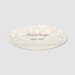 Elegant Enkel Glitter Bokeh Namnbricka