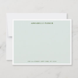 Elegant Enkel Grått och Vita gräns Tack Kort