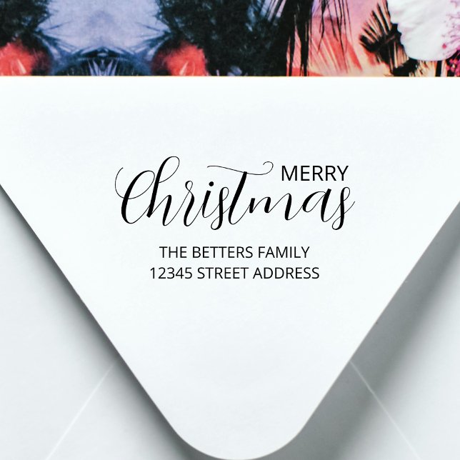 Elegant Enkel Grönt för ren skal jul Självfärgande Stämpel (Skapare uppladdad)