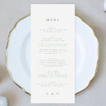 Elegant Enkel Grönt Vit monogram Meny<br><div class="desc">slimmad meny som matchar samlingen *om du vill ha fler pappra alternativ kan den här designen överföras till ett slimmat program *eller kontakta mig om du vill ha mer hjälp</div>