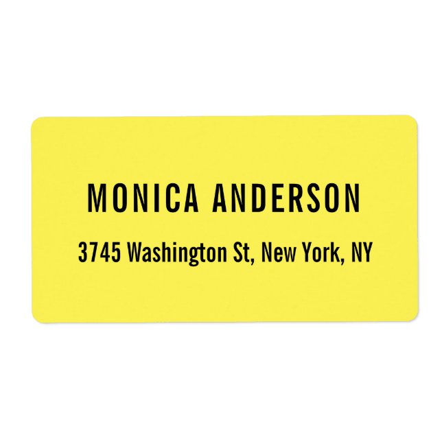 Elegant Enkel Gul Unik Original Professionell Fraktsedel (Framsidan)