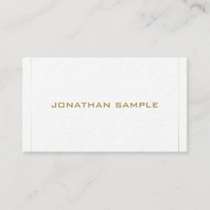 Elegant enkel guld- designlyxprofessionell visitkort