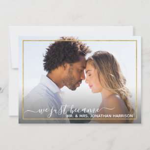 Elegant Enkel Guld Photo Ny gifta webbplats Meddelande
