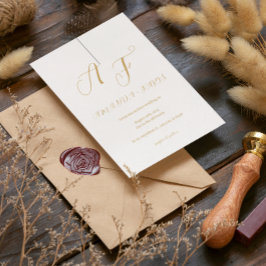 elegant Enkel guld-typografi bröllop