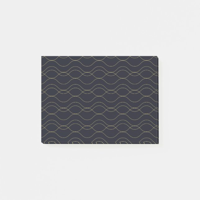 Elegant, enkel illustration, coola, trendig vågigt post-it block (Framsida)