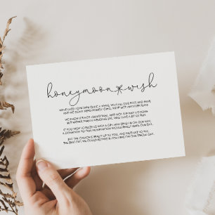 Elegant Enkel Kalligrafi Bröllop Önskning Tilläggskort