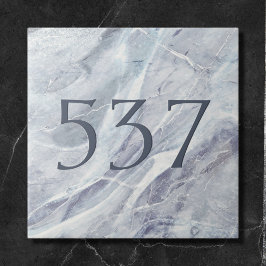 Elegant Enkel klass Marble House Number Plaque Kakelplatta