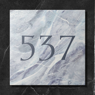 Elegant Enkel klass Marble House Number Plaque Kakelplatta