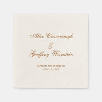 Elegant Enkel Koppar och Elfenben Bröllop