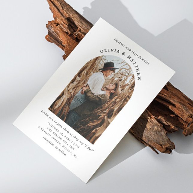 Elegant enkel ljusskalig bröllop inbjudningar (Skapare uppladdad)