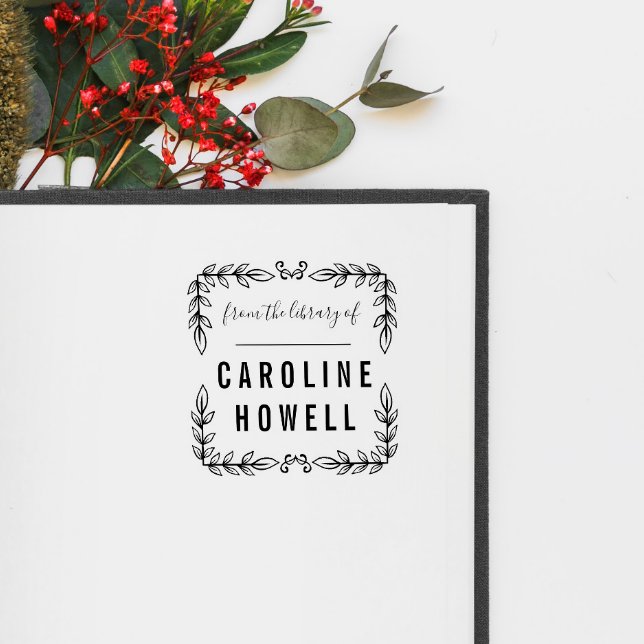 Elegant enkel Löv från Bibliotek av självbetjäning Självfärgande Stämpel (Skapare uppladdad)