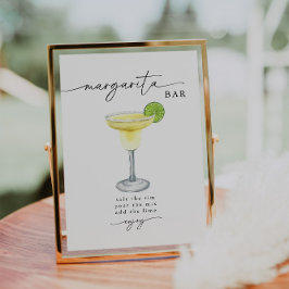 Elegant Enkel Margaritabar Skylt