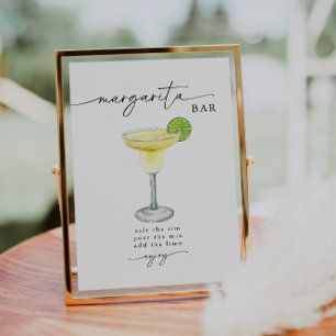 Elegant Enkel Margaritabar Skylt