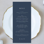 Elegant Enkel marin burgundy Monogram-meny Meny<br><div class="desc">slimmad meny som matchar samlingen *om du vill ha fler pappra alternativ kan den här designen överföras till ett slimmat program *eller kontakta mig om du vill ha mer hjälp</div>