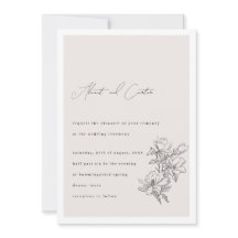 Elegant enkel med konturblommor och Gräns