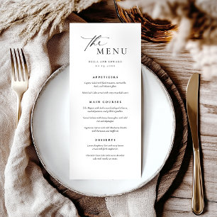 Elegant Enkel meny för modern middag i Bröllop