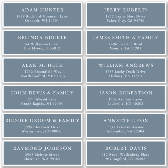 Elegant - enkel minimal, modern adressetikett klistermärken (Framsida)