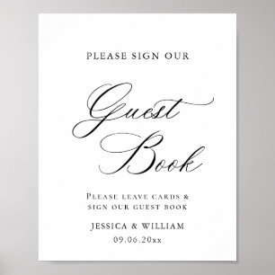 Elegant enkel minimal underskrift av minsta gäst B Poster