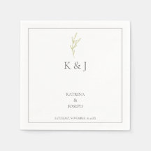 Elegant enkel minimalistisk Bröllop Oliv grönt löv