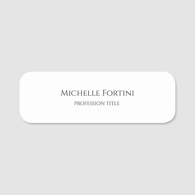 Elegant Enkel Minimalistisk Enkel Design Namnbricka (Framsida)