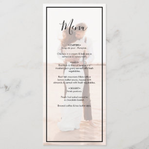 Elegant enkel, minimalistisk foto Bröllop Meny