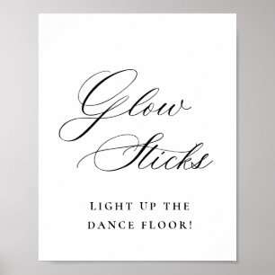 Elegant enkel minimalistisk glidstreck Bröllop-tec Poster