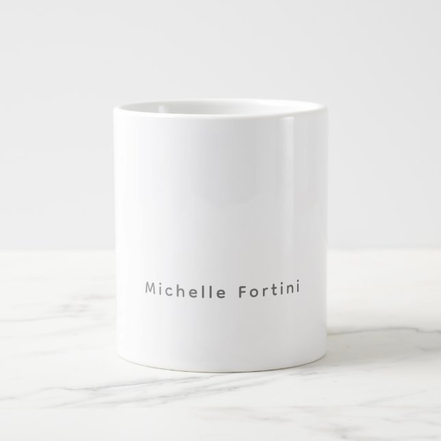 Elegant Enkel Minimalistisk Jumbo Mugg (Framsidan)