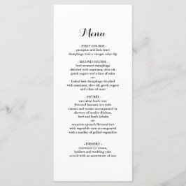 Elegant enkel minimalistisk meny för Bröllop-midda