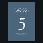 Elegant enkel, minimalistisk modern Bröllop Bordsnummer<br><div class="desc">Enkelt minimalistiskt Dusty blue slate-bordsnummer i bröllop. Hitta fler matchande utformningar och variationer från min "blissweddingpaperie"-butik. Och kontakta mig gärna för ytterligare anpassning eller matchning av objekt.</div>