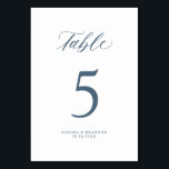 Elegant enkel, minimalistisk modern Bröllop Bordsnummer<br><div class="desc">Enkelt minimalistiskt Dusty blue slate-bordsnummer i bröllop. Hitta fler matchande utformningar och variationer från min "blissweddingpaperie"-butik. Och kontakta mig gärna för ytterligare anpassning eller matchning av objekt.</div>