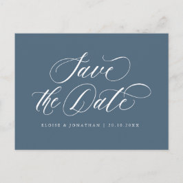 Elegant enkel, minimalistisk, modern Spara datum Vykort