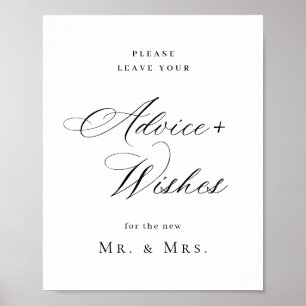 Elegant enkel minimalistisk rådgivning & Önskemål Poster