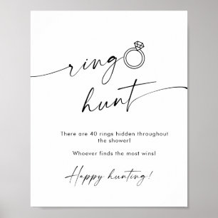Elegant enkel minimalistisk Ring Hunt-Möhippa Poster