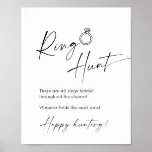 Elegant enkel minimalistisk Ring Hunt-Möhippa Poster