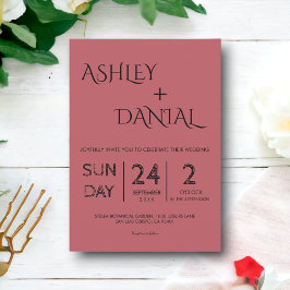 Elegant Enkel, minimalistisk skript Modern Bröllop Inbjudningar